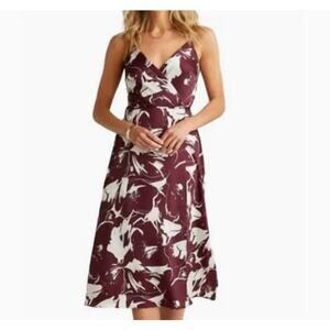 Anthropologie Bailey 44 Andi Fig Maxi Size S Faux Wrap‎ Dress Boho